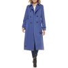 Women's Flared Trench Slick Wool Coat