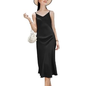 Women's Silkworm Silk Halter Dress - Simple Midi Khaki
