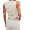 Women's Tate Denim Vest, Ecru