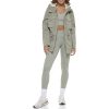 Women's Plus Four Pocket Hooded Military Jacket