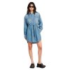 Women's Relaxed Drawcord Denim Casual Dress