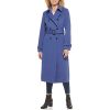 Women's Flared Trench Slick Wool Coat