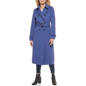 Women's Flared Trench Slick Wool Coat
