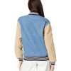 womens Women's Denim and Canvas Bomber Jacket