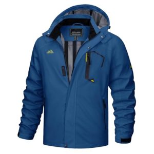 Men's Outdoor Breathable Waterproof Jackets Spring Lining Lightweight Hiking Camping Fishing Coats