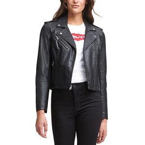 Women's The Classic Faux Leather Moto Jacket (Regular & Plus Size)