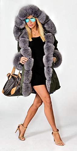 Women Thicken Warm Winter Coat Hood Down Parka Fleece Fur Outdoor Overcoat Long Jacket Outwear