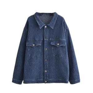 Women’s Denim Jacket American Mid-Length Loose Outerwear Jean Coat for Women