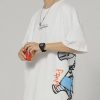 Graphic Tees Y2k Cartoon Dinosaur Printed Summer Short Sleeve Streetwear Cotton Shirts Casual Harajuku Tops