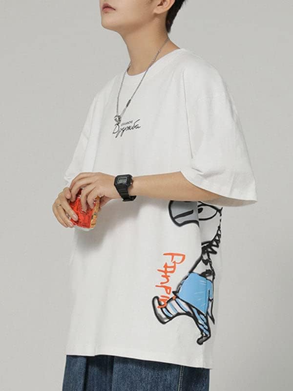 Graphic Tees Y2k Cartoon Dinosaur Printed Summer Short Sleeve Streetwear Cotton Shirts Casual Harajuku Tops