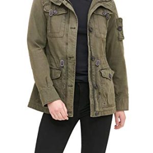 Women's Lightweight Cotton Military Jacket (Standard & Plus Sizes)