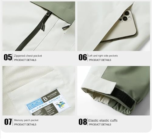 Men Women Lightweight Outdoor Raincoat Windproof Waterproof Outerwear Windbreaker Hood Jacket