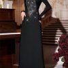 Women's Diamond Midi Dress - O-Neck Long Sleeve Minimalist High Waist