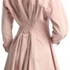 Women's Denim Pleated Shirt Dress