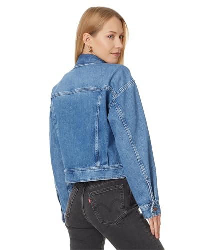 Women's Clean Crop Oversized Jeans Jacket in Grenhart Wash