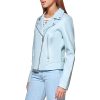 Women's Belted Faux Leather Moto Jacket (Regular & Plus Size)