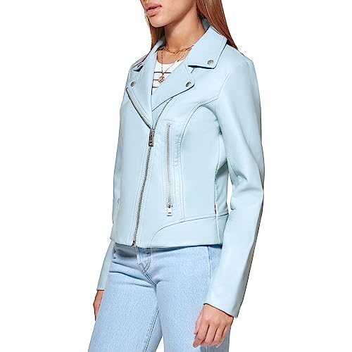 Women's Belted Faux Leather Moto Jacket (Regular & Plus Size)
