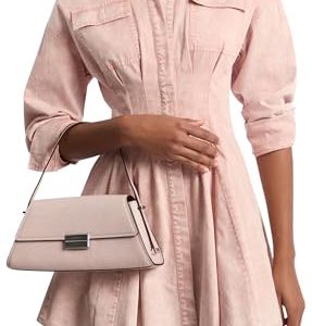 Women's Denim Pleated Shirt Dress