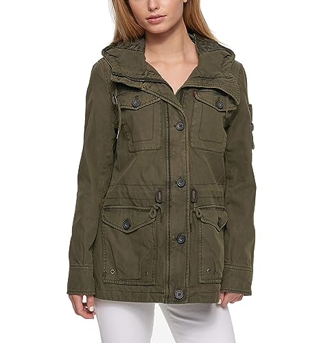 Women's Lightweight Cotton Military Jacket (Standard & Plus Sizes)