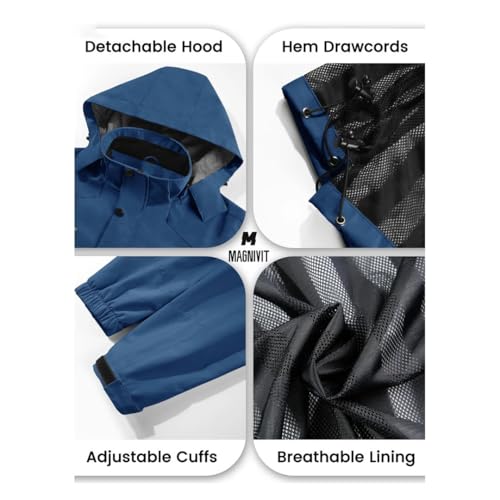 Men's Outdoor Breathable Waterproof Jackets Spring Lining Lightweight Hiking Camping Fishing Coats