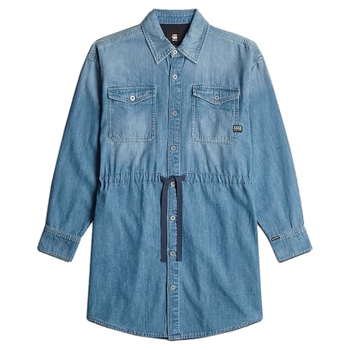 Women's Relaxed Drawcord Denim Casual Dress
