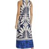 Women's Halter Neck High Waist Midi Sleeveless a Line Silhouette-Special Occasion Wedding Guest Dress