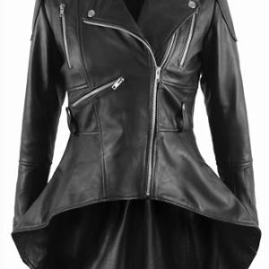 Peplum Jacket for Women - Real Women Leather Jacket - Peplum Leather Jacket for Women