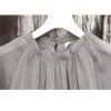 Women's Lantern Sleeve Linen - Plus Size Robe Dress Oatmeal