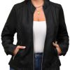 Women's Faux Leather Jacket Plus Size Motorcycle Biker Clothes Outfits Short Fashion PU Coat (1X-5X)