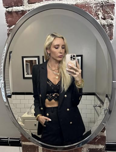 Womens 2 Piece Tweed Blazer Shorts Sets Long Sleeve Double Breasted Suit Jackets Business Outfit