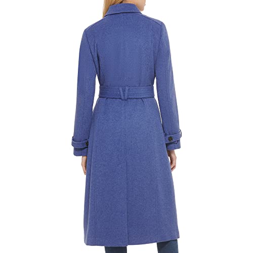 Women's Flared Trench Slick Wool Coat