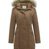 Women's Winter Thicken Fleece Jacket Fur Hooded Military Parka Coat