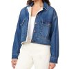 Jeans for Women Crop Cargo Jacket with Sherpa Trim, Sizes Small to X-Large