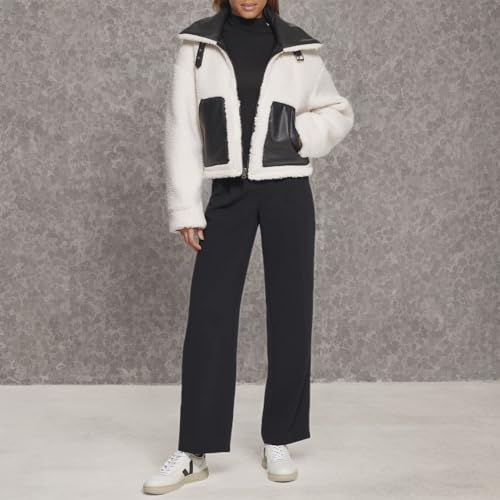 Women's Shorty Reversible Sherpa Faux Leather Jacket
