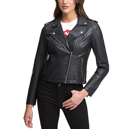 Women's The Classic Faux Leather Moto Jacket (Regular & Plus Size)