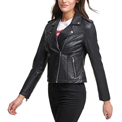 Women's The Classic Faux Leather Moto Jacket (Regular & Plus Size)