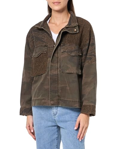 Women's Patchwork Camo Cropped Jacket