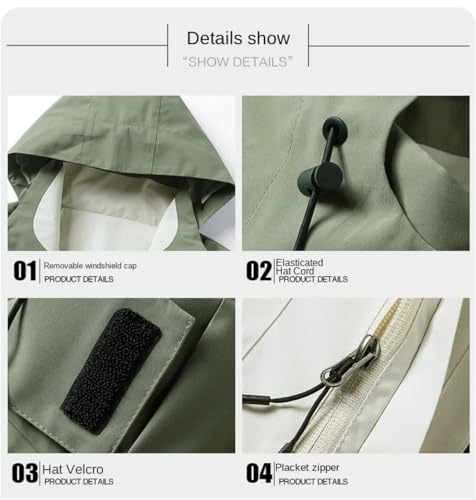 Men Women Lightweight Outdoor Raincoat Windproof Waterproof Outerwear Windbreaker Hood Jacket