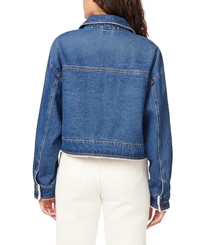 Jeans for Women Crop Cargo Jacket with Sherpa Trim, Sizes Small to X-Large