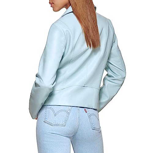 Women's Belted Faux Leather Moto Jacket (Regular & Plus Size)