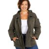 Women's Lightweight Cotton Military Jacket (Standard & Plus Sizes)