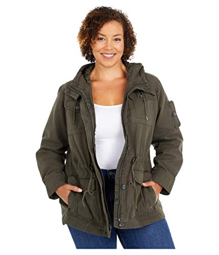 Women's Lightweight Cotton Military Jacket (Standard & Plus Sizes)
