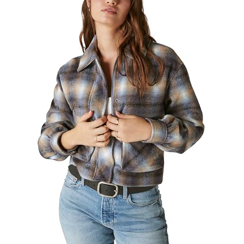 Women's Cropped Plaid Jacket