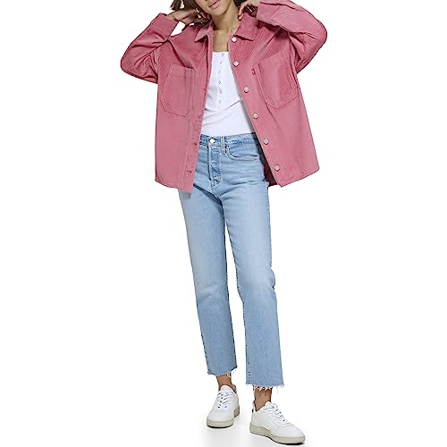 Women's Bull Twill Cotton Shirt Shacket (Standard & Plus Sizes)