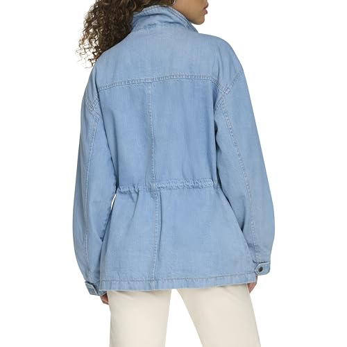 Women's 4-Pocket Stand Collar Military Jacket