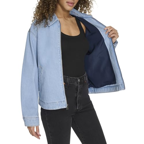 Women's Zip Up Utility Jacket with Collar