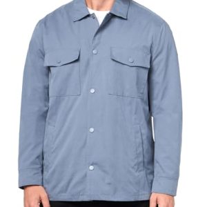 Men's Delman Sueded Nylon Shirt Jacket