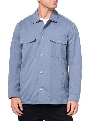 Men's Delman Sueded Nylon Shirt Jacket