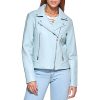 Women's Belted Faux Leather Moto Jacket (Regular & Plus Size)