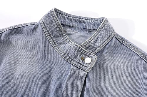 Women’s Denim Jacket Retro Short Autumn Casual Jean Coat for Women